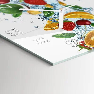 Wanduhr mit motiv quadratisch Obst
