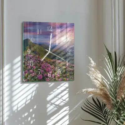 Quadratische wanduhr modern Landschaft