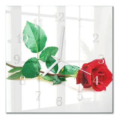 Moderne wanduhr quadratisch Rose