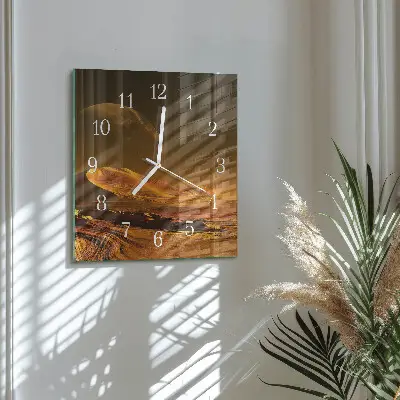 Moderne wanduhr quadratisch Wüste