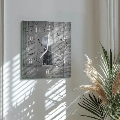 Moderne wanduhr quadratisch Schlüsselloch
