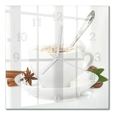 Glasuhr quadratisch Eine Tasse Anis