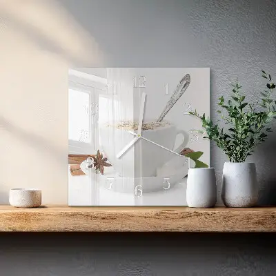Glasuhr quadratisch Eine Tasse Anis