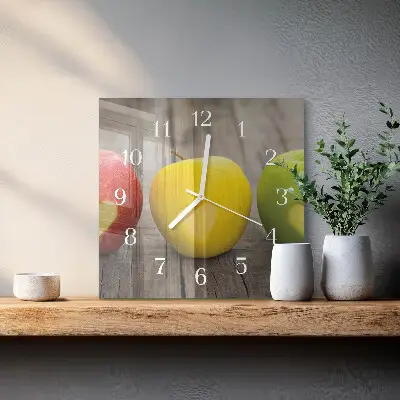 Wanduhr mit motiv quadratisch Äpfel