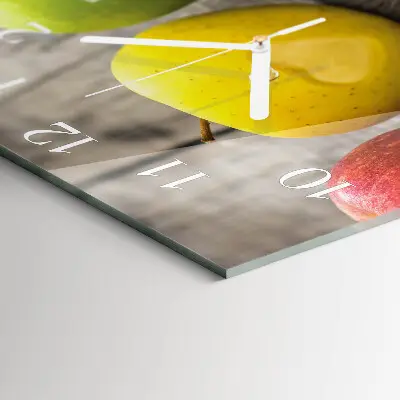 Wanduhr mit motiv quadratisch Äpfel