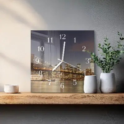 Quadratische wanduhr modern Nachtlicht