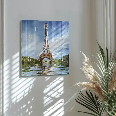 Wanduhr mit motiv quadratisch Eiffelturm