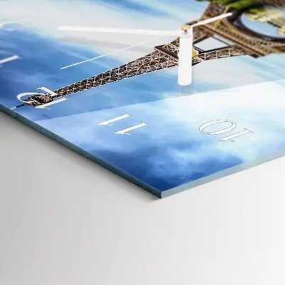 Wanduhr mit motiv quadratisch Eiffelturm