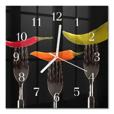 Moderne wanduhr quadratisch Gabel