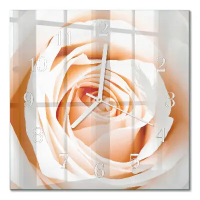 Quadratische wanduhr Rose