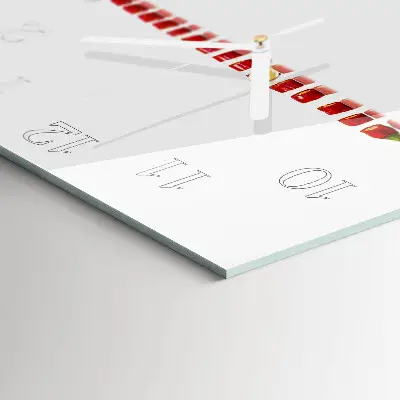 Quadratische wanduhr Chili-Pfeffer