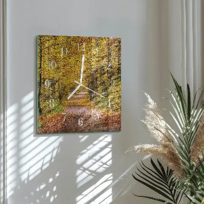 Glasuhr quadratisch Waldweg