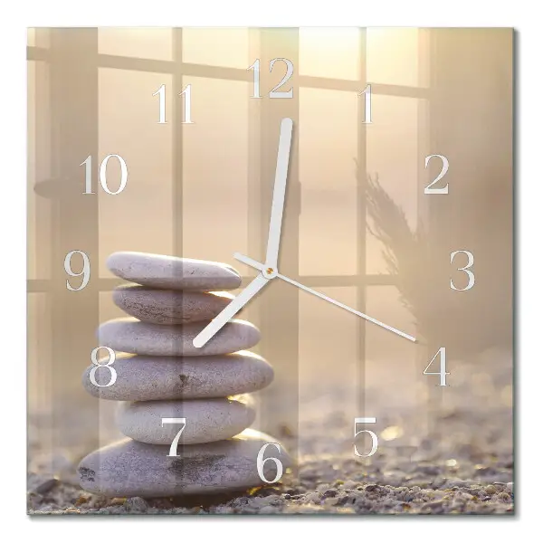 Wanduhr mit motiv quadratisch Steine