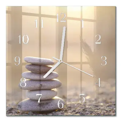 Wanduhr mit motiv quadratisch Steine