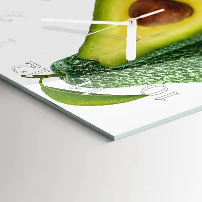 Moderne wanduhr quadratisch Avocado