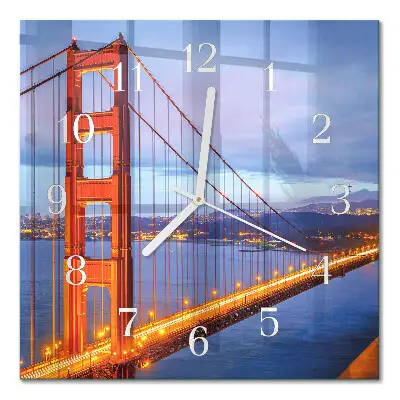 Wanduhr mit motiv quadratisch Golden Gate