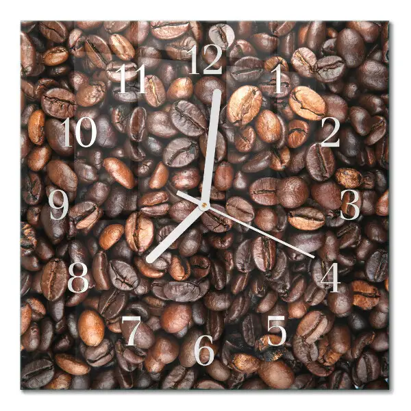 Wanduhr mit motiv quadratisch Kaffeebohnen