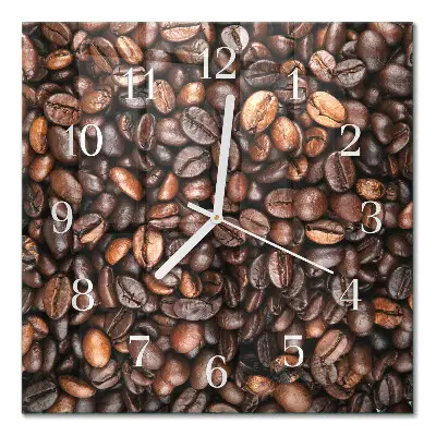 Wanduhr mit motiv quadratisch Kaffeebohnen