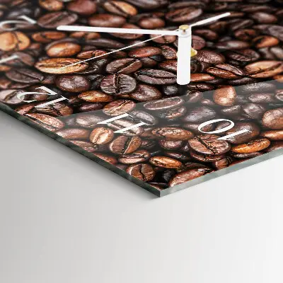 Wanduhr mit motiv quadratisch Kaffeebohnen