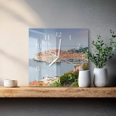 Quadratische wanduhr Naturpfad