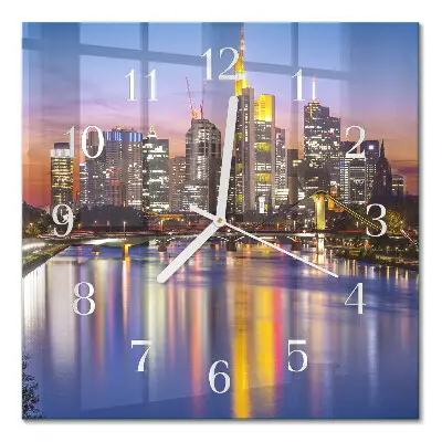Glasuhr quadratisch Horizont