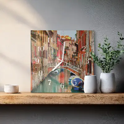 Wanduhr mit motiv quadratisch Venedig