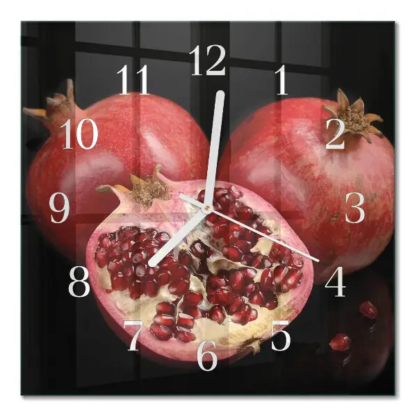 Quadratische wanduhr modern Granate