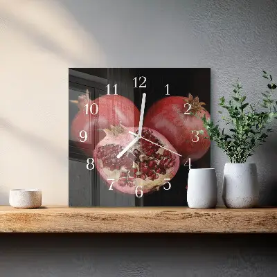 Quadratische wanduhr modern Granate