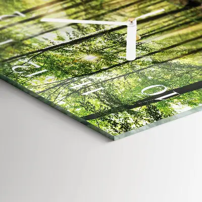 Wanduhr mit motiv quadratisch Waldnatur