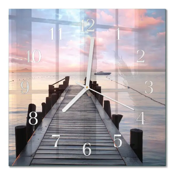 Moderne wanduhr quadratisch Brücke