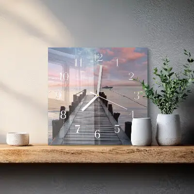 Moderne wanduhr quadratisch Brücke