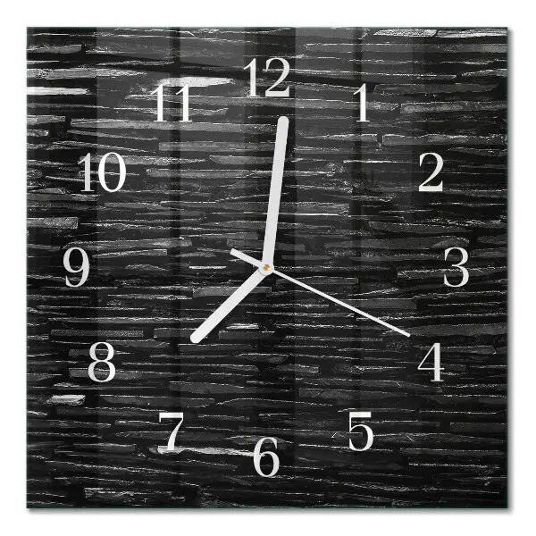 Quadratische wanduhr Steine