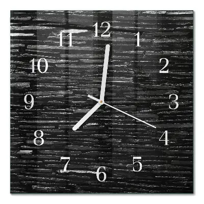 Quadratische wanduhr Steine