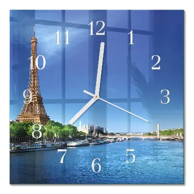 Glasuhr quadratisch Der Himmel von Paris