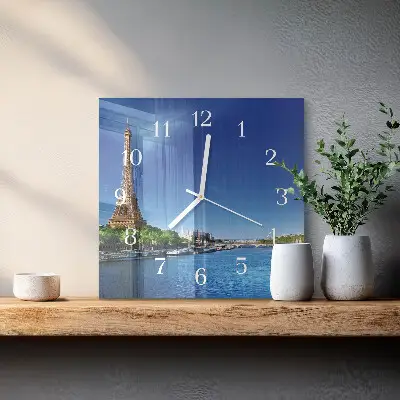 Glasuhr quadratisch Der Himmel von Paris