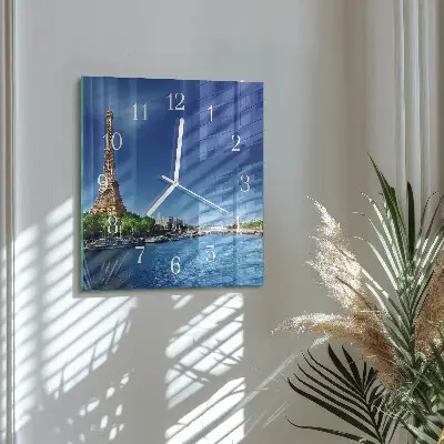Glasuhr quadratisch Der Himmel von Paris