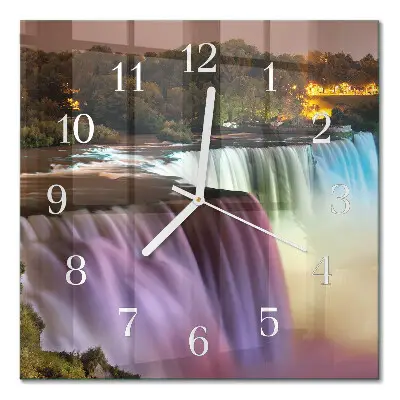 Quadratische wanduhr modern Wasserfall