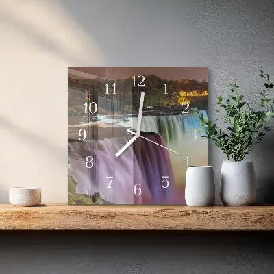 Quadratische wanduhr modern Wasserfall