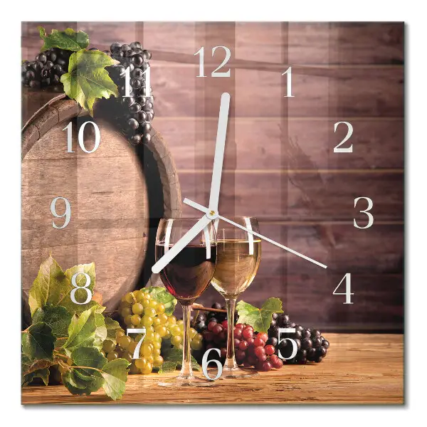 Wanduhr mit motiv quadratisch Trauben