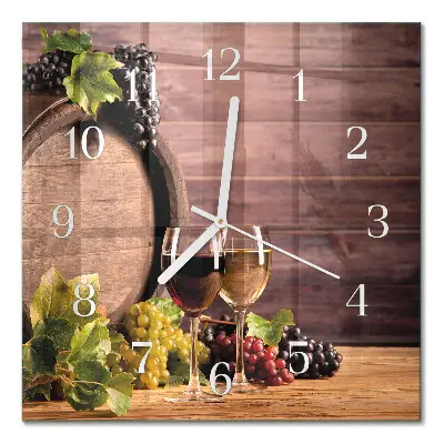 Wanduhr mit motiv quadratisch Trauben