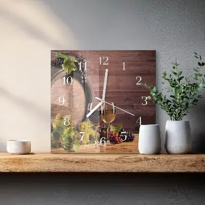 Wanduhr mit motiv quadratisch Trauben