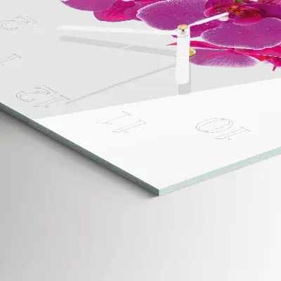 Wanduhr mit motiv quadratisch Orchidee
