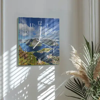 Moderne wanduhr quadratisch Gebirge