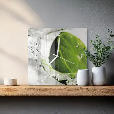 Moderne wanduhr quadratisch Kalziumkarbonat