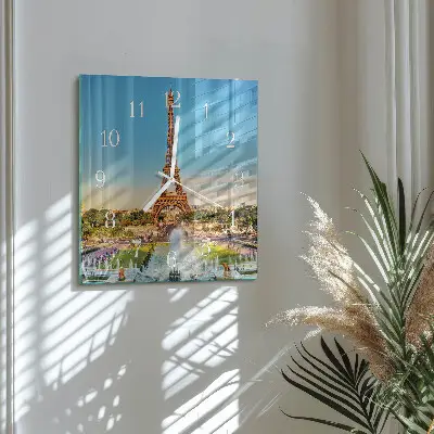 Moderne wanduhr quadratisch Paris