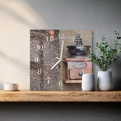 Moderne wanduhr quadratisch Kaffeemühle