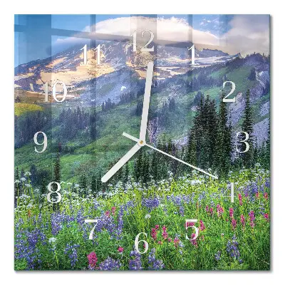 Wanduhr mit motiv quadratisch Wiesenberg