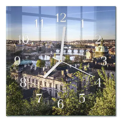 Glasuhr quadratisch Prag
