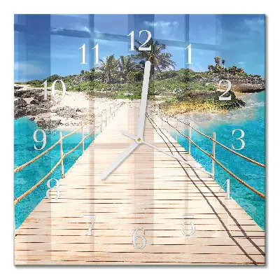 Glasuhr quadratisch Brücke auf der Insel