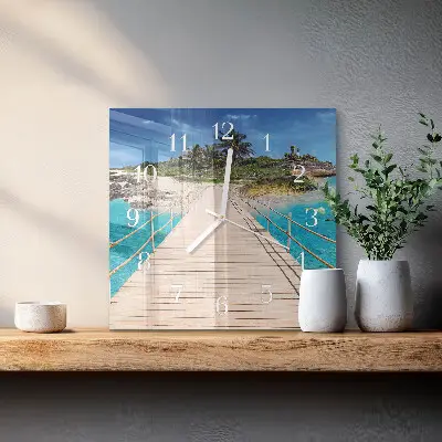 Glasuhr quadratisch Brücke auf der Insel
